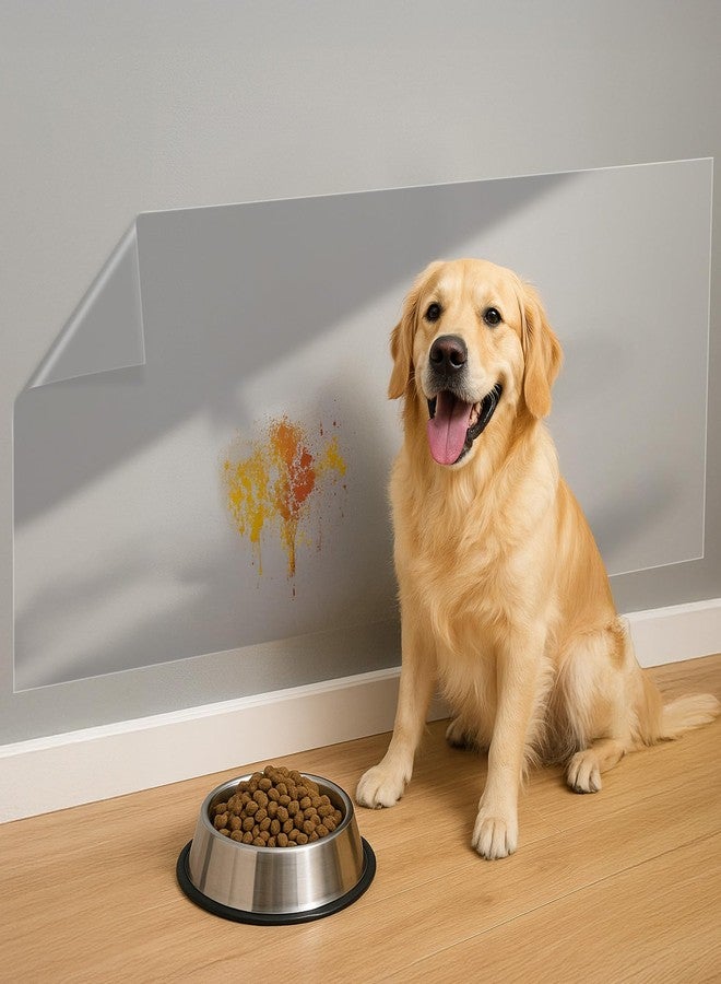 Gtziqa Clear Wall Protector, Non Adhesive Electrostatic Clear Contact Paper Door Protector from Dog Scratching Plastic Stickers for Kitchen & Office from Bin, Furniture Door, Wallpaper Scratch Dog Cat, 6.6ft - Image 1
